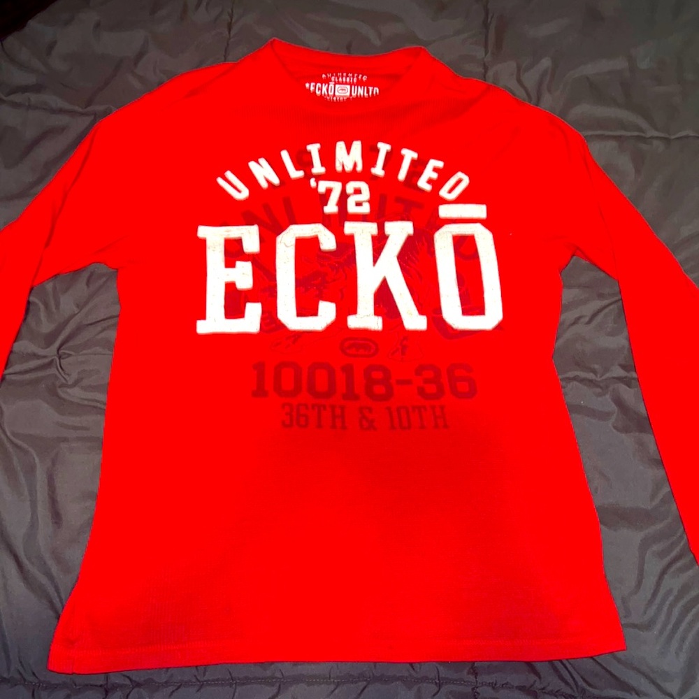 Ecko Unlimited Red long sleeve shirt men size large